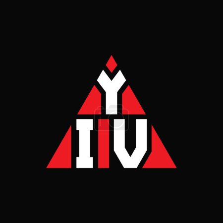 Ilustración de Diseño del logotipo de la letra del triángulo YIV con forma de triángulo. Monograma de diseño del logotipo del triángulo YIV. Plantilla de logotipo de triángulo YIV con color rojo. Logotipo triangular YIV Logotipo simple, elegante y lujoso. - Imagen libre de derechos