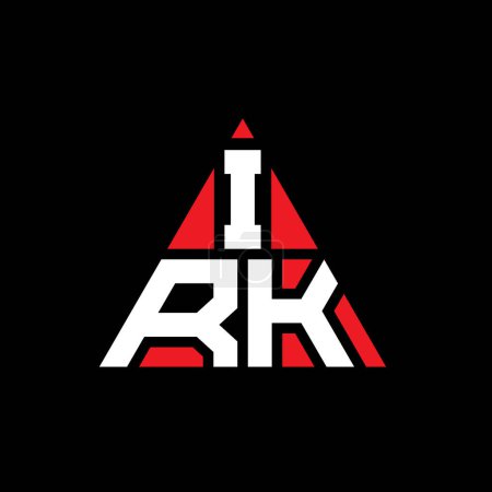 Téléchargez les illustrations : IRK triangle lettre logo design avec forme de triangle. IRK triangle logo design monogramme. Modèle de logo vectoriel triangle IRK avec couleur rouge. Logo IRK triangulaire Logo simple, élégant et luxueux. - en licence libre de droit