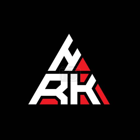 Ilustración de Diseño del logotipo de la letra del triángulo HRK con forma de triángulo. Monograma de diseño del logotipo del triángulo HRK. Plantilla de logotipo de vector de triángulo HRK con color rojo. Logotipo triangular HRK Logotipo simple, elegante y lujoso. - Imagen libre de derechos