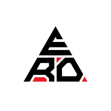 Ilustración de Diseño de logotipo de letra de triángulo ERO con forma de triángulo. Diseño del logotipo del triángulo ERO monograma. plantilla de logotipo de vector de triángulo ERO con color rojo. Logo triangular ERO Logotipo simple, elegante y lujoso. - Imagen libre de derechos