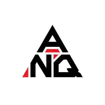 Ilustración de Diseño del logotipo de la letra del triángulo ANQ con forma de triángulo. Monograma de diseño del logotipo del triángulo ANQ. ANQ triángulo vector logotipo plantilla con color rojo. Logo triangular ANQ Logotipo simple, elegante y lujoso. - Imagen libre de derechos