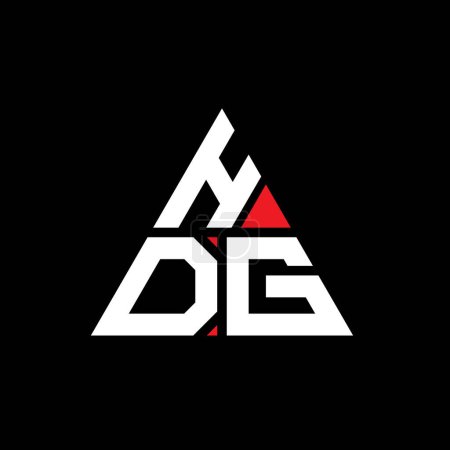 Ilustración de Diseño del logotipo de la letra del triángulo HDG con forma de triángulo. Diseño del logotipo del triángulo HDG monograma. Plantilla de logotipo de vector de triángulo HDG con color rojo. Logo triangular HDG Logotipo simple, elegante y lujoso. - Imagen libre de derechos