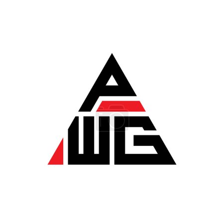 Téléchargez les illustrations : PWG triangle lettre logo design avec forme de triangle. PWG logo triangle design monogramme. Modèle de logo vectoriel triangle PWG avec couleur rouge. Logo triangulaire PWG Logo simple, élégant et luxueux. - en licence libre de droit