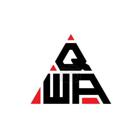 Téléchargez les illustrations : QWA triangle lettre logo design avec forme de triangle. QWA triangle logo design monogramme. Modèle de logo vectoriel triangle QWA avec couleur rouge. Logo triangulaire QWA Logo simple, élégant et luxueux. - en licence libre de droit