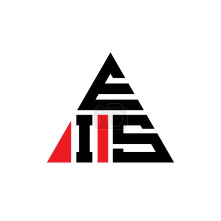 Ilustración de Diseño del logotipo de la letra del triángulo EIS con forma de triángulo. Monograma de diseño del logotipo del triángulo EIS. Plantilla de logotipo de vector de triángulo EIS con color rojo. Logotipo triangular EIS Logotipo simple, elegante y lujoso. - Imagen libre de derechos