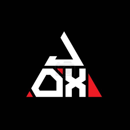 Ilustración de Diseño del logotipo de la letra del triángulo JOX con forma de triángulo. Diseño del logotipo del triángulo JOX monograma. JOX triángulo vector logotipo plantilla con color rojo. Logotipo triangular JOX Logotipo simple, elegante y lujoso. - Imagen libre de derechos