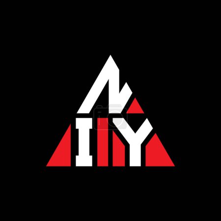 Ilustración de Diseño del logotipo de la letra del triángulo NIY con forma de triángulo. Diseño del logotipo del triángulo NIY monograma. Plantilla de logotipo de vector de triángulo NIY con color rojo. Logo triangular NIY Logotipo simple, elegante y lujoso. - Imagen libre de derechos