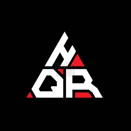Illustration for HQR triangle letter logo design with triangle shape. HQR triangle logo design monogram. HQR triangle vector logo template with red color. HQR triangular logo Simple, Elegant, and Luxurious Logo. - Royalty Free Image