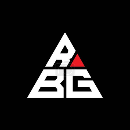 Téléchargez les illustrations : RBG lettre triangle logo design avec forme de triangle. Monogramme design logo triangle RBG. Modèle de logo vectoriel triangle RBG avec couleur rouge. Logo triangulaire RBG Logo simple, élégant et luxueux. - en licence libre de droit