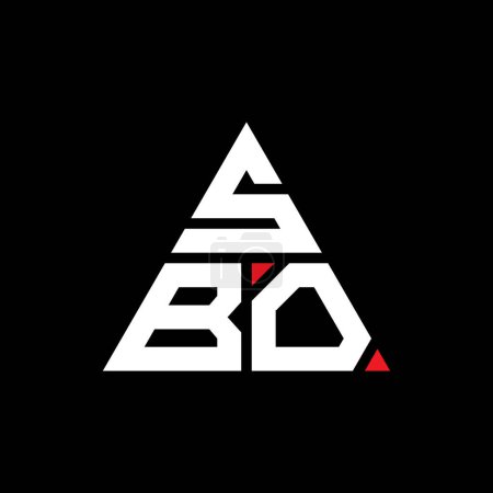 Ilustración de Diseño del logotipo de la letra del triángulo SBO con forma de triángulo. Diseño del logotipo del triángulo SBO monograma. SBO triángulo vector logotipo plantilla con color rojo. Logotipo triangular SBO Logotipo simple, elegante y lujoso. - Imagen libre de derechos