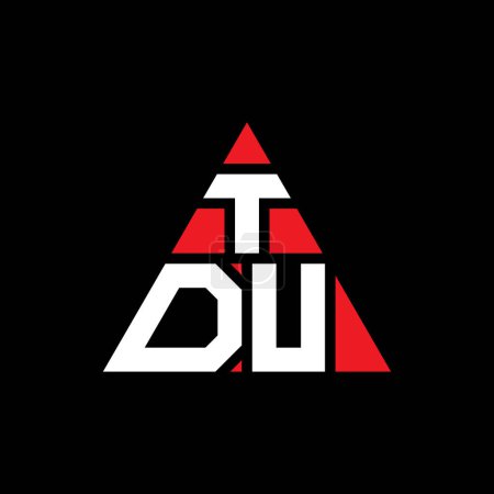 Téléchargez les illustrations : TDU triangle lettre logo design avec forme de triangle. Monogramme de conception de logo TDU triangle. Modèle de logo vectoriel triangle TDU avec couleur rouge. Logo triangulaire TDU Logo simple, élégant et luxueux. - en licence libre de droit