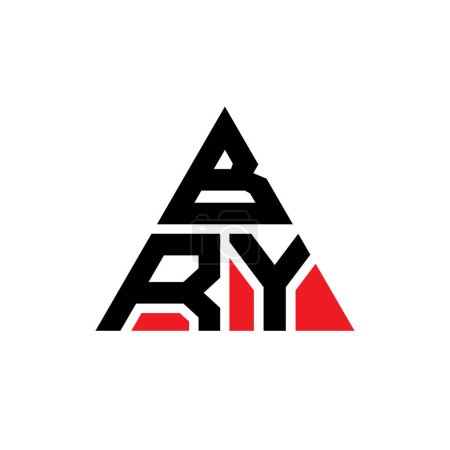 Ilustración de Diseño de logotipo de letra triángulo BRY con forma de triángulo. Diseño del logotipo del triángulo BRY monograma. Plantilla de logotipo de vector triángulo BRY con color rojo. Logo triangular BRY Logotipo simple, elegante y lujoso. - Imagen libre de derechos
