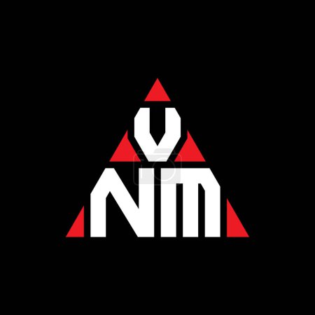 Téléchargez les illustrations : VNM triangle lettre logo design avec forme de triangle. Monogramme de logo triangle VNM. Modèle de logo vectoriel triangle VNM avec couleur rouge. Logo triangulaire VNM Logo simple, élégant et luxueux. - en licence libre de droit