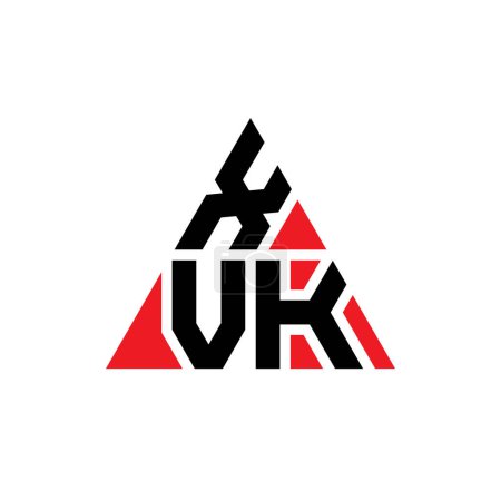 Ilustración de Diseño del logotipo de letra triangular XVK con forma de triángulo. Monograma de diseño del logotipo del triángulo XVK. XVK triángulo vector logotipo plantilla con color rojo. Logo triangular XVK Logotipo simple, elegante y lujoso. - Imagen libre de derechos