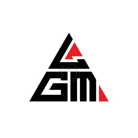 LGM triangle letter logo design with triangle shape. LGM triangle logo design monogram. LGM triangle vector logo template with red color. LGM triangular logo Simple, Elegant, and Luxurious Logo.