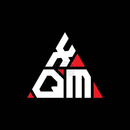 Ilustración de Diseño del logotipo de letra de triángulo XQM con forma de triángulo. Monograma de diseño del logotipo del triángulo XQM. XQM triángulo vector logotipo plantilla con color rojo. Logotipo triangular XQM Logotipo simple, elegante y lujoso. - Imagen libre de derechos