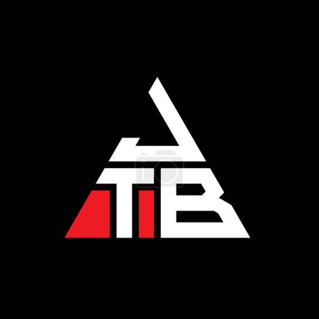 Illustration for JTB triangle letter logo design with triangle shape. JTB triangle logo design monogram. JTB triangle vector logo template with red color. JTB triangular logo Simple, Elegant, and Luxurious Logo. - Royalty Free Image