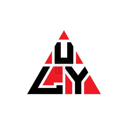 Téléchargez les illustrations : ULY triangle lettre logo design avec forme de triangle. ULY logo triangle design monogramme. Modèle de logo vectoriel triangle ULY avec couleur rouge. Logo ULY triangulaire Logo simple, élégant et luxueux. - en licence libre de droit
