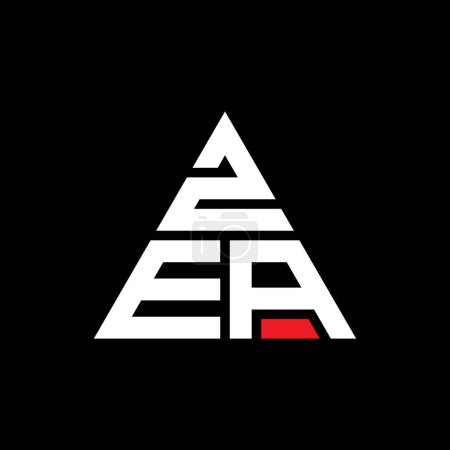 Ilustración de Diseño del logotipo de la letra del triángulo ZEA con forma de triángulo. Monograma de diseño del logotipo del triángulo ZEA. Plantilla de logotipo de vector de triángulo ZEA con color rojo. Logotipo triangular de ZEA Logotipo simple, elegante y lujoso. - Imagen libre de derechos