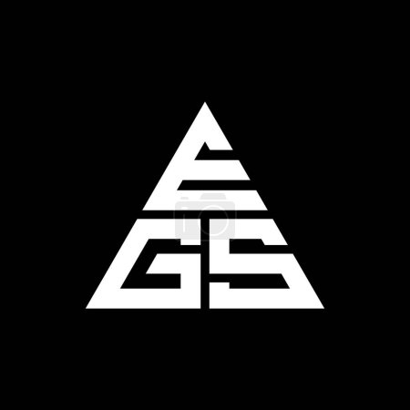 Ilustración de Diseño del logotipo de la letra del triángulo EGS con forma de triángulo. Monograma de diseño del logotipo del triángulo EGS. Plantilla de logotipo de vector de triángulo EGS con color rojo. Logotipo triangular EGS Logotipo simple, elegante y lujoso. - Imagen libre de derechos