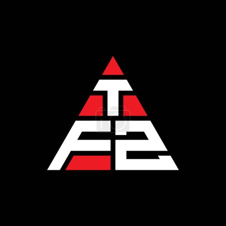 Téléchargez les illustrations : TFZ triangle lettre logo design avec forme de triangle. TFZ logo triangle design monogramme. Modèle de logo vectoriel triangle TFZ avec couleur rouge. Logo triangulaire TFZ Logo simple, élégant et luxueux. - en licence libre de droit