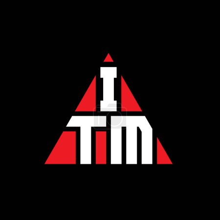 Illustration for ITM triangle letter logo design with triangle shape. ITM triangle logo design monogram. ITM triangle vector logo template with red color. ITM triangular logo Simple, Elegant, and Luxurious Logo. - Royalty Free Image