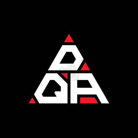Illustration for DQA triangle letter logo design with triangle shape. DQA triangle logo design monogram. DQA triangle vector logo template with red color. DQA triangular logo Simple, Elegant, and Luxurious Logo. - Royalty Free Image