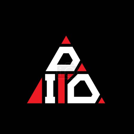 Téléchargez les illustrations : DIO triangle lettre logo design avec forme de triangle. Monogramme design logo triangle DIO. Modèle de logo vectoriel triangle DIO avec couleur rouge. Logo triangulaire DIO Logo simple, élégant et luxueux. - en licence libre de droit