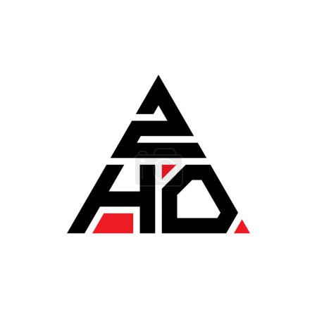 Ilustración de Diseño del logotipo de la letra triangular ZHO con forma de triángulo. Monograma de diseño del logotipo del triángulo ZHO. Plantilla de logotipo de vector de triángulo ZHO con color rojo. Logotipo triangular ZHO Logotipo simple, elegante y lujoso. - Imagen libre de derechos