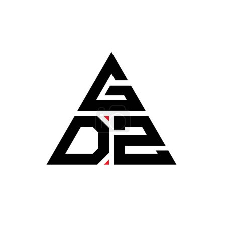 Ilustración de Diseño de logotipo de letra de triángulo GDZ con forma de triángulo. Monograma de diseño del logotipo del triángulo GDZ. Plantilla de logotipo de vector triangular GDZ con color rojo. Logotipo triangular GDZ Logotipo simple, elegante y lujoso. - Imagen libre de derechos