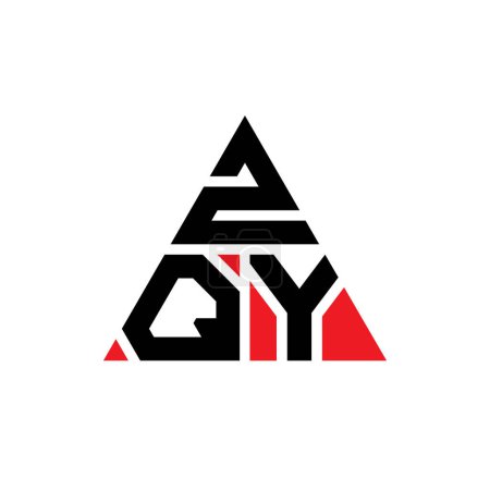 Ilustración de Diseño del logotipo de la letra del triángulo ZQY con forma de triángulo. Monograma de diseño del logotipo del triángulo ZQY. Plantilla de logotipo de vector de triángulo ZQY con color rojo. Logotipo triangular ZQY Logotipo simple, elegante y lujoso. - Imagen libre de derechos