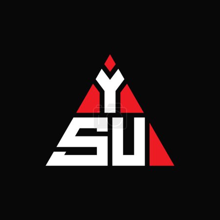 Téléchargez les illustrations : YSU triangle lettre logo design avec forme de triangle. YSU triangle logo design monogramme. Modèle de logo vectoriel triangle YSU avec couleur rouge. Logo triangulaire YSU Logo simple, élégant et luxueux. - en licence libre de droit