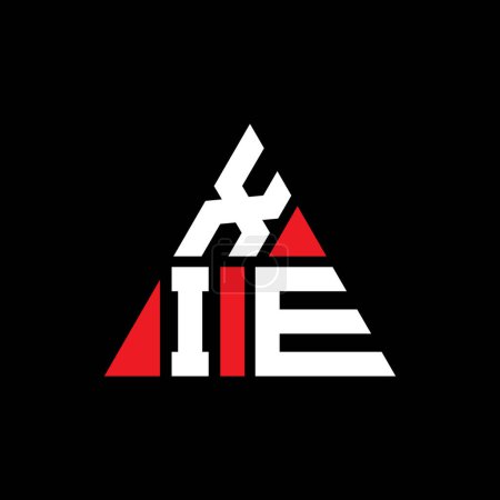 Ilustración de Diseño del logotipo de la letra del triángulo XIE con forma de triángulo. Monograma de diseño del logotipo del triángulo XIE. Plantilla de logotipo de vector triangular XIE con color rojo. Logotipo triangular XIE Logotipo simple, elegante y lujoso. - Imagen libre de derechos