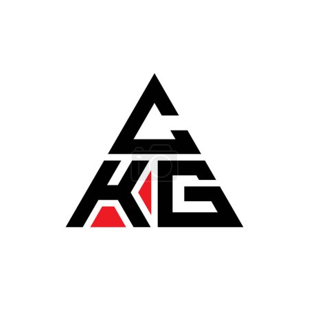 Téléchargez les illustrations : CKG triangle lettre logo design avec forme de triangle. Monogramme logo CKG triangle design. Modèle de logo vectoriel triangle CKG avec couleur rouge. Logo triangulaire CKG Logo simple, élégant et luxueux. - en licence libre de droit