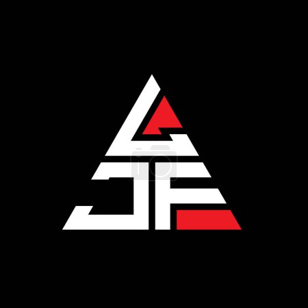 Ilustración de Diseño del logotipo de la letra del triángulo LJF con forma de triángulo. Monograma de diseño del logotipo del triángulo LJF. Plantilla de logotipo de vector de triángulo LJF con color rojo. Logotipo triangular LJF Logotipo simple, elegante y lujoso. - Imagen libre de derechos