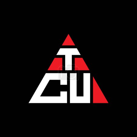 Ilustración de Diseño del logotipo de la letra del triángulo TCU con forma de triángulo. Monograma de diseño del logotipo del triángulo TCU. Plantilla de logotipo de vector triangular TCU con color rojo. Logotipo triangular TCU Logotipo simple, elegante y lujoso. - Imagen libre de derechos