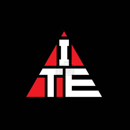 Ilustración de Diseño de logotipo de letra de triángulo ITE con forma de triángulo. Diseño del logotipo del triángulo ITE monograma. Plantilla de logotipo de triángulo ITE con color rojo. Logo triangular ITE Logotipo simple, elegante y lujoso. - Imagen libre de derechos