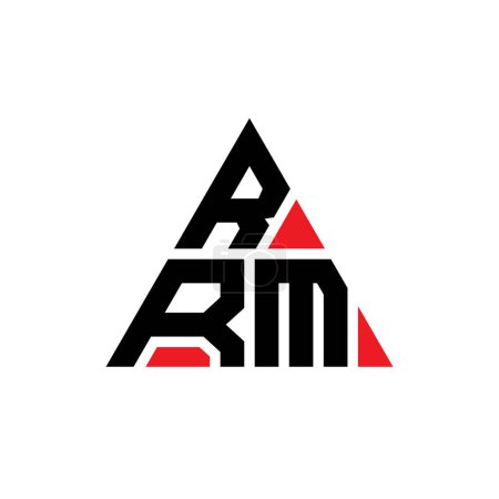 Illustration for RRM triangle letter logo design with triangle shape. RRM triangle logo design monogram. RRM triangle vector logo template with red color. RRM triangular logo Simple, Elegant, and Luxurious Logo. - Royalty Free Image