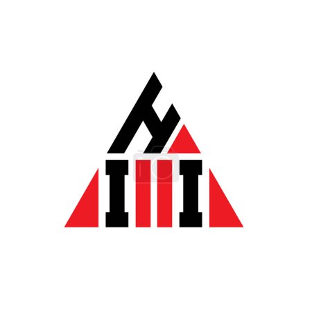 Ilustración de Diseño del logotipo de la letra triángulo HII con forma de triángulo. Monograma de diseño del logotipo del triángulo HII. Plantilla de logotipo de vector triangular HII con color rojo. Logotipo triangular HII Logotipo simple, elegante y lujoso. - Imagen libre de derechos
