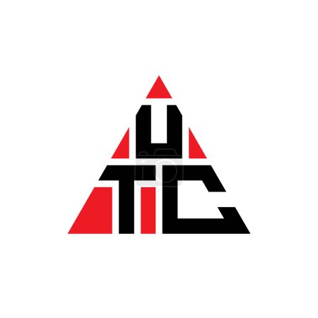 Téléchargez les illustrations : UTC triangle lettre logo design avec forme de triangle. Monogramme design de logo UTC triangle. Modèle de logo vectoriel triangle UTC avec couleur rouge. Logo triangulaire UTC Logo simple, élégant et luxueux. - en licence libre de droit