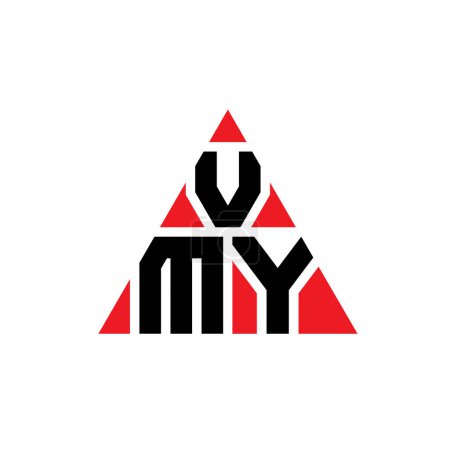Illustration for VMY triangle letter logo design with triangle shape. VMY triangle logo design monogram. VMY triangle vector logo template with red color. VMY triangular logo Simple, Elegant, and Luxurious Logo. - Royalty Free Image