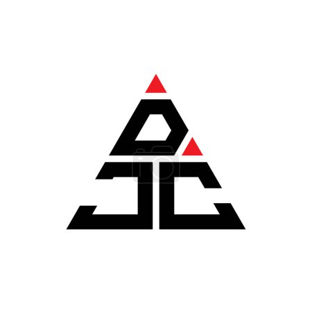 Téléchargez les illustrations : DJC triangle lettre logo design avec forme de triangle. DJC triangle logo design monogramme. Modèle de logo vectoriel triangle DJC avec couleur rouge. Logo triangulaire DJC Logo simple, élégant et luxueux. - en licence libre de droit