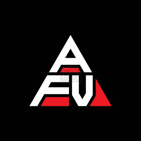 Ilustración de AFV diseño de logotipo de letra triángulo con forma de triángulo. Diseño del logotipo del triángulo AFV monograma. AFV triángulo vector logotipo plantilla con color rojo. Logotipo triangular AFV Logotipo simple, elegante y lujoso. - Imagen libre de derechos