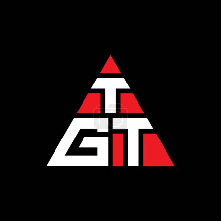Ilustración de Diseño de logotipo de letra de triángulo TGT con forma de triángulo. Monograma de diseño del logotipo del triángulo TGT. Plantilla de logotipo de vector triangular TGT con color rojo. Logotipo triangular TGT Logotipo simple, elegante y lujoso. - Imagen libre de derechos