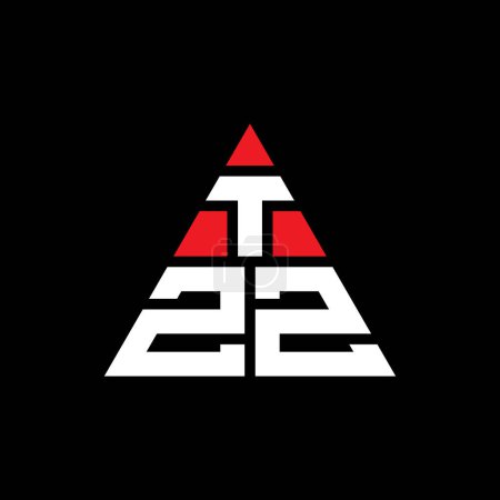 Téléchargez les illustrations : TZZ triangle lettre logo design avec forme de triangle. Monogramme TZZ logo triangle design. Modèle de logo vectoriel triangle TZZ avec couleur rouge. Logo triangulaire TZZ Logo simple, élégant et luxueux. - en licence libre de droit