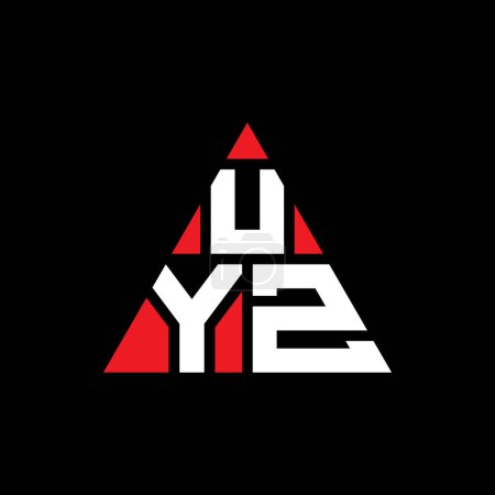 Téléchargez les illustrations : UYZ triangle lettre logo design avec forme de triangle. UYZ logo triangle design monogramme. Modèle de logo vectoriel triangle UYZ avec couleur rouge. Logo triangulaire UYZ Logo simple, élégant et luxueux. - en licence libre de droit