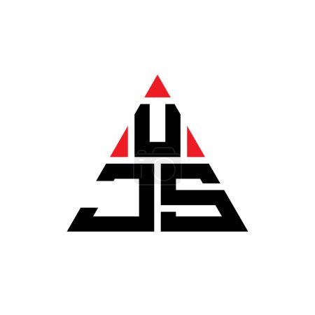 Ilustración de Diseño del logotipo de la letra del triángulo UJS con forma de triángulo. Monograma de diseño del logotipo del triángulo UJS. Plantilla de logotipo de vector de triángulo UJS con color rojo. Logotipo triangular de UJS Logotipo simple, elegante y lujoso. - Imagen libre de derechos