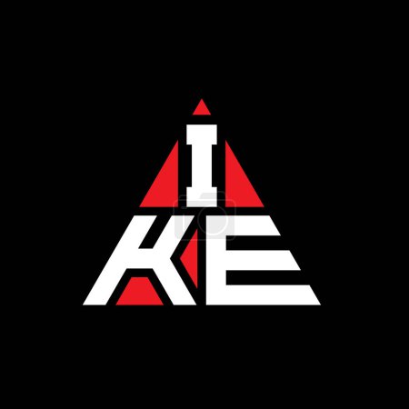 Téléchargez les illustrations : IKE triangle lettre logo design avec forme de triangle. IKE triangle logo design monogramme. Modèle de logo vectoriel triangle IKE avec couleur rouge. Logo triangulaire IKE Logo simple, élégant et luxueux. - en licence libre de droit