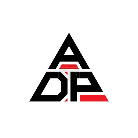 Ilustración de Diseño del logotipo de la letra del triángulo ADP con forma de triángulo. Monograma de diseño del logotipo del triángulo ADP. Plantilla de logotipo de triángulo ADP con color rojo. Logo triangular ADP Logotipo simple, elegante y lujoso. - Imagen libre de derechos