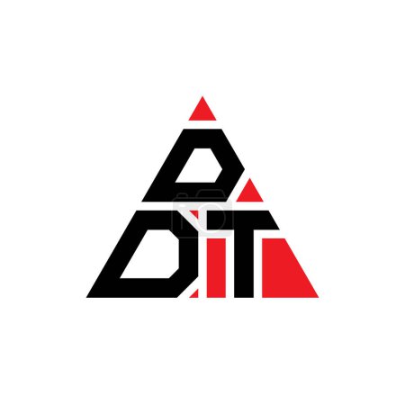 Illustration for DDT triangle letter logo design with triangle shape. DDT triangle logo design monogram. DDT triangle vector logo template with red color. DDT triangular logo Simple, Elegant, and Luxurious Logo. - Royalty Free Image